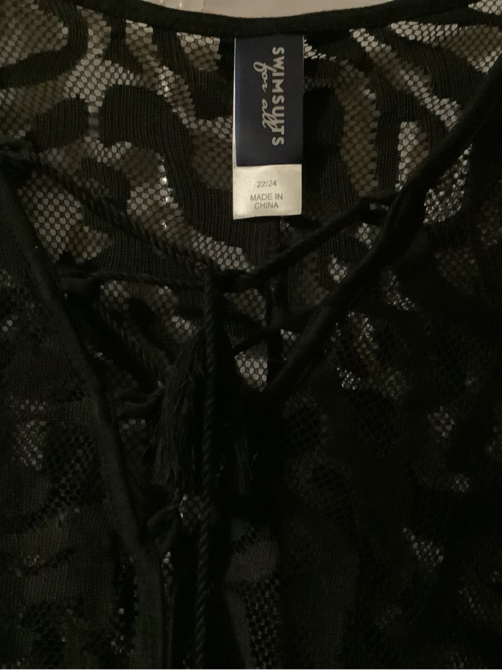 STYLUS Black Lace Swim Cover-Up